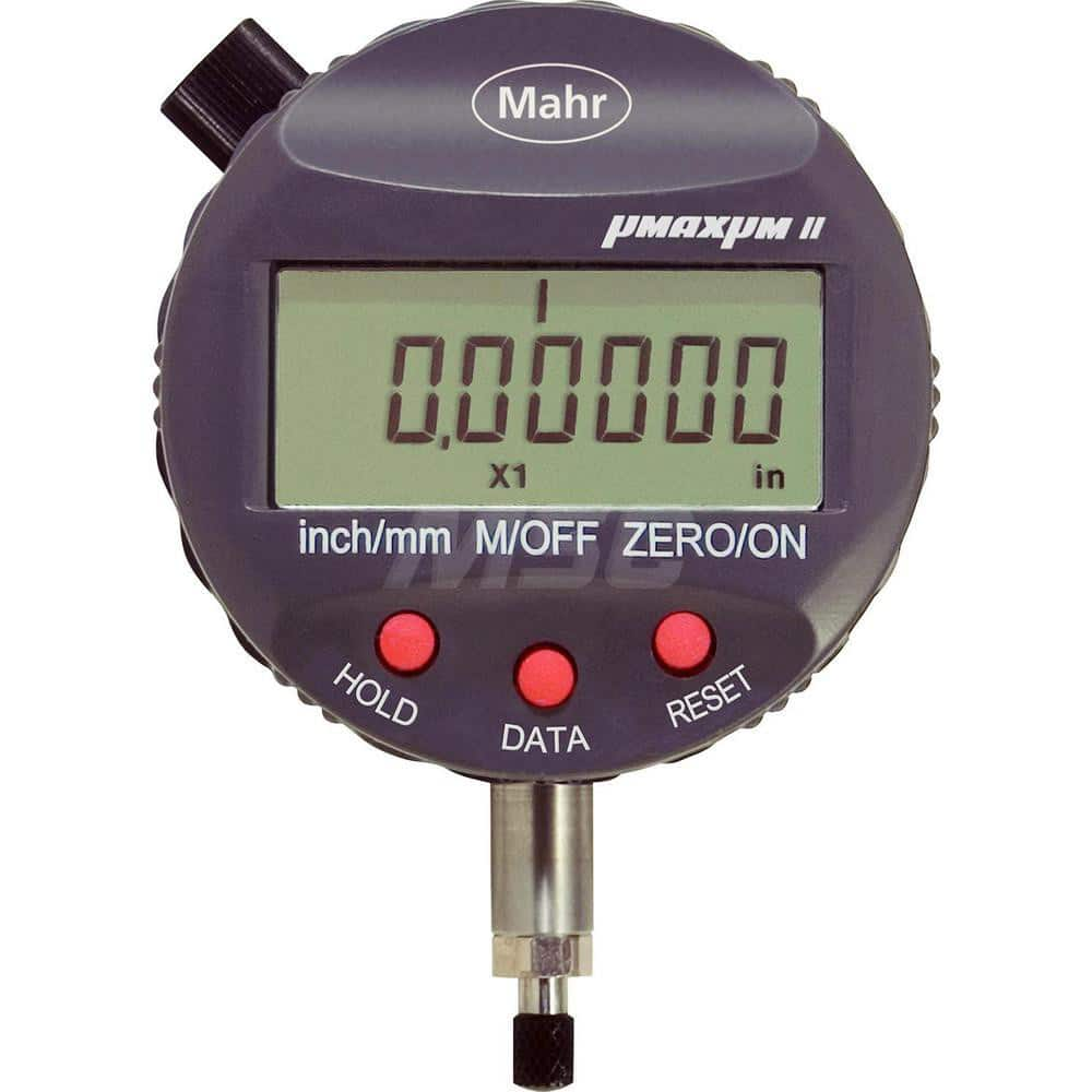 Mahr - Electronic Drop Indicators; Minimum Measurement (Decimal Inch): -0.0040 ; Minimum Measurement (Inch): -0.0040 ; Minimum Measurement (mm): -1.00 ; Maximum Measurement (Inch): 0.04 ; Maximum Measurement (mm): 1.00 ; Back Type: Flat - Exact Industrial Supply