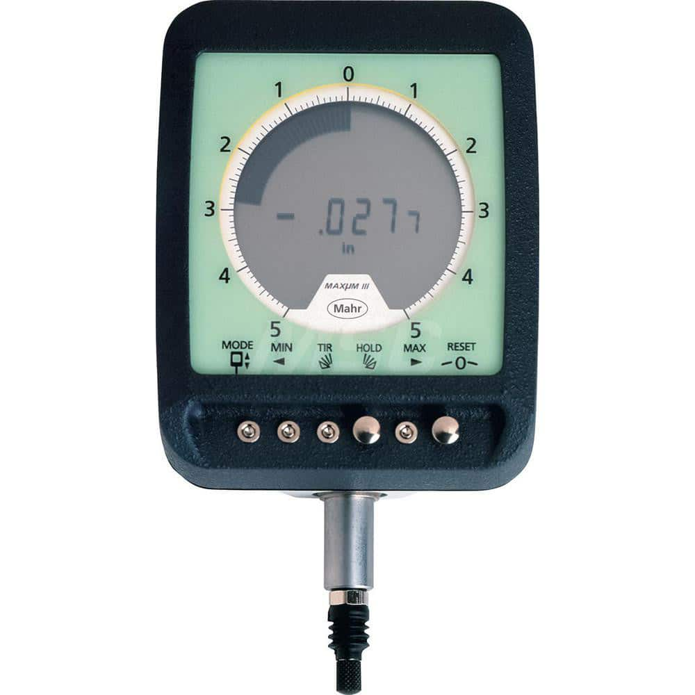 Mahr - Electronic Drop Indicators; Minimum Measurement (Decimal Inch): -0.0400 ; Minimum Measurement (Inch): -0.0400 ; Minimum Measurement (mm): -1.00 ; Maximum Measurement (Inch): 0.04 ; Maximum Measurement (mm): 1.00 ; Resolution (Decimal Inch): 0.0000 - Exact Industrial Supply