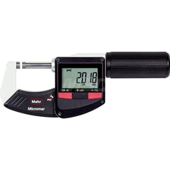 Mahr - Electronic Outside Micrometers; Type: Digital Outside Micrometer ; Minimum Measurement (Decimal Inch): 2 ; Minimum Measurement (mm): 50 ; Maximum Measurement (mm): 75 ; Thimble Type: Ratchet ; Calibrated: Yes - Exact Industrial Supply