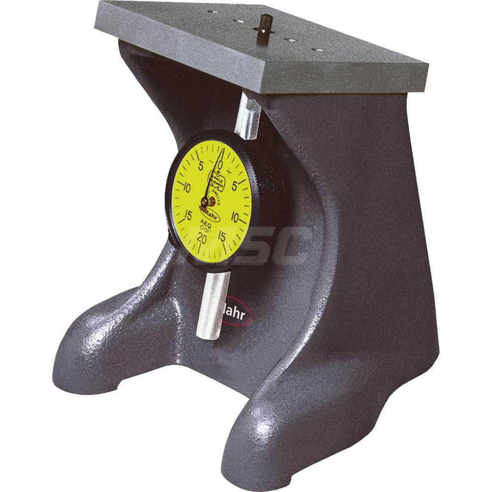 Mahr - Dial Depth Gages; Maximum Measurement (mm): 0.40 ; Graduation (Decimal Inch): 0.0002 ; Base Length (mm): 4.0000 ; Calibrated: No ; Traceability Certification Included: None ; Material: Hardened Steel - Exact Industrial Supply