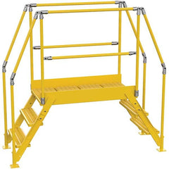 Vestil - 72-7/8" High 500 Lb Capacity 3 Step Crossover Bridge - Benchmark Tooling