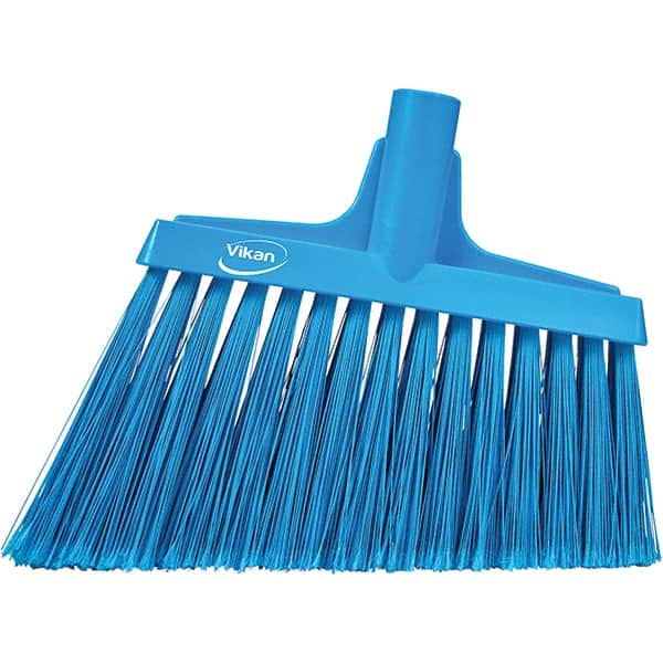 Vikan - 11-1/2" Wide, Blue Polyester Bristles, Angled Broom - Flagged, Water Resistant - Benchmark Tooling