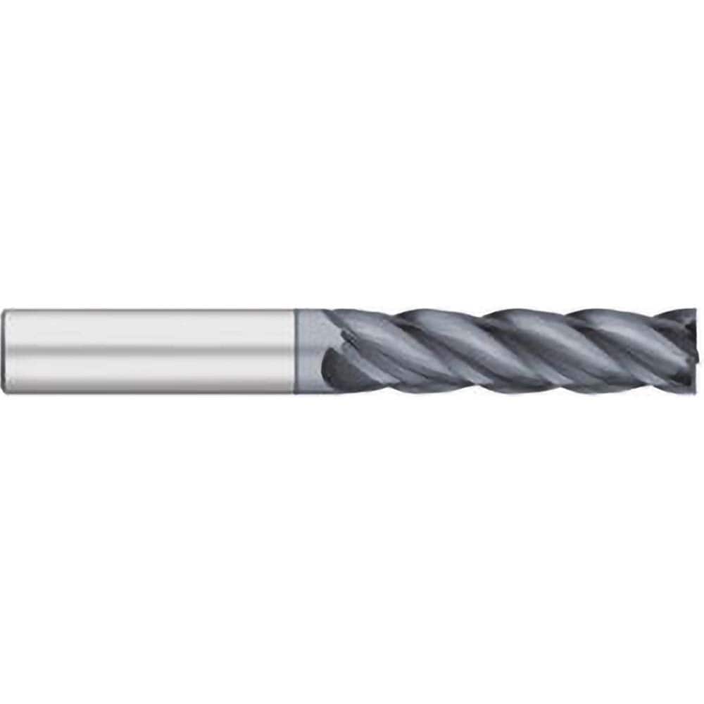 Square End Mill: 5/16'' Dia, 1-1/8'' LOC, 5/16'' Shank Dia, 3'' OAL, 4 Flutes, Solid Carbide Single End, AlCrO-MAX Finish, Upcut Flute, 38 ° Helix, Centercutting, RH Cut, RH Flute