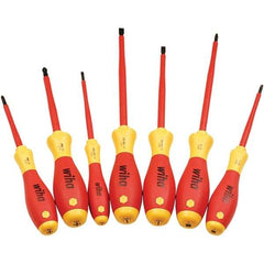 Wiha - Screwdriver Sets Screwdriver Types Included: Insulated Slotted; Phillips Number of Pieces: 7 - Benchmark Tooling