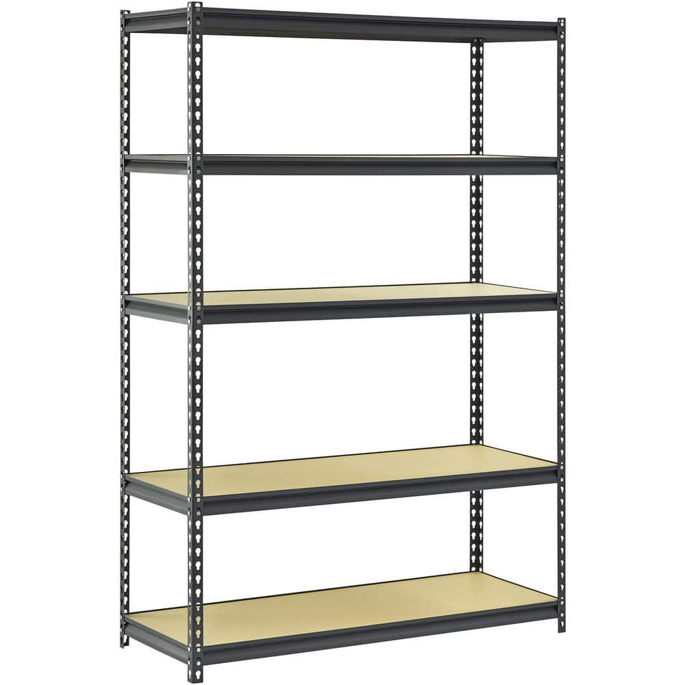 Steel Adjustable Shelving: 48″ Wide, 18″ Deep, 72″ High 5 Shelf, 800 lb Shelf Capacity