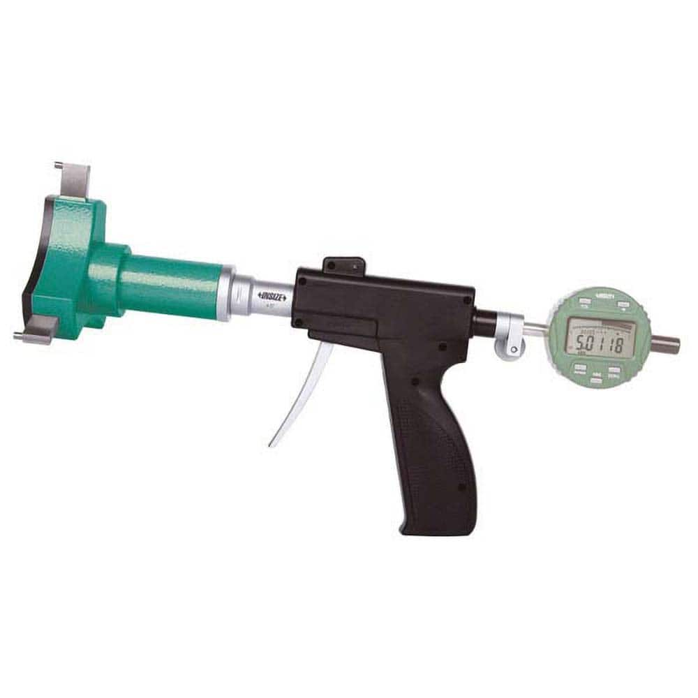 Insize USA LLC - Electronic Bore Gages; Type: Pistol Grip Electronic Bore Gage ; Minimum Measurement (Decimal Inch): 2.5000 ; Maximum Measurement (Decimal Inch): 3.0000 ; Gage Depth (Decimal Inch): 4.5000 ; Gage Depth (Inch): 4-1/2 ; With Accessories: Yes - Exact Industrial Supply