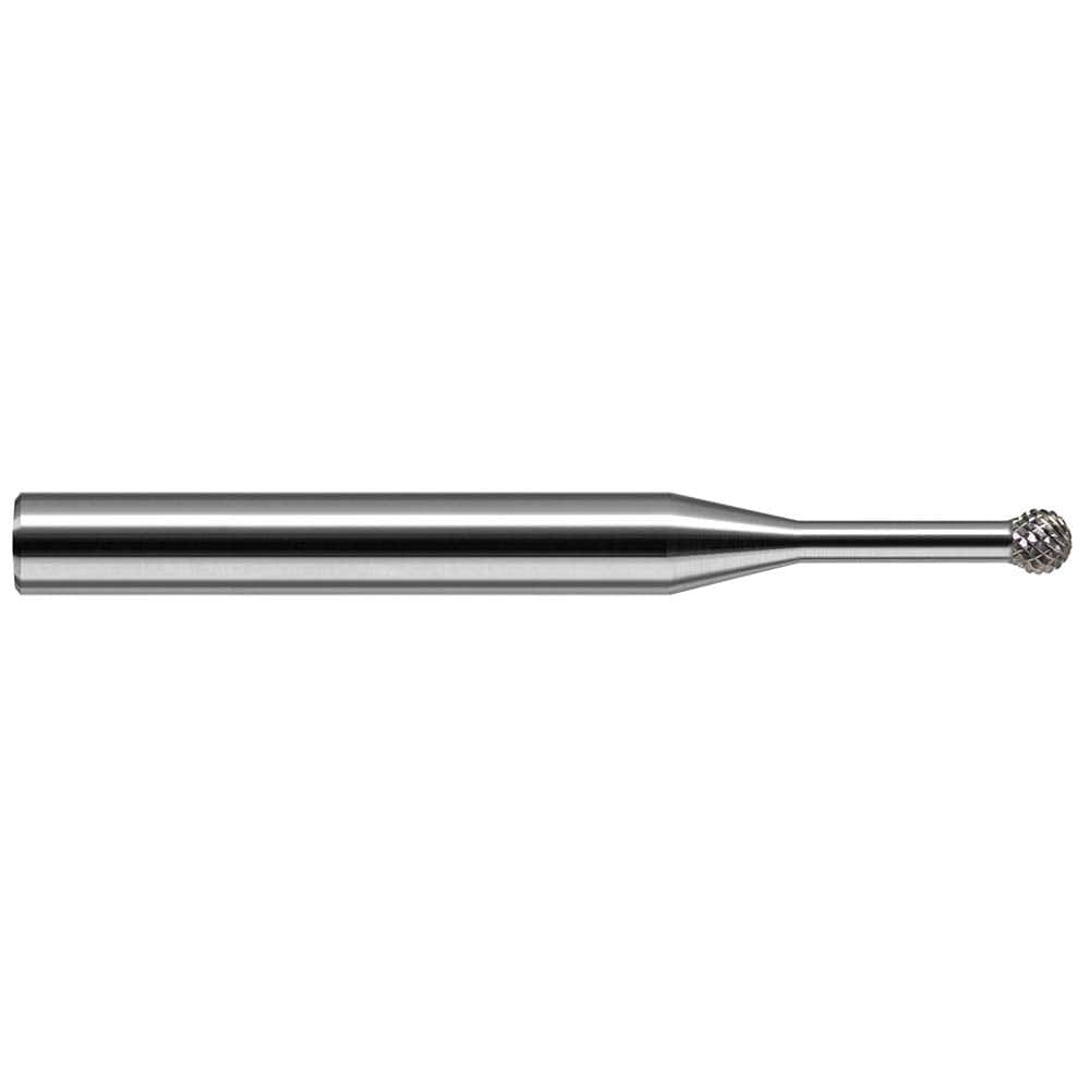 Harvey Tool - 1/4" Cut Diam, 1/4" Shank Diam, Solid Carbide Double Cut Sphere Burr - Exact Industrial Supply