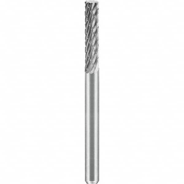 SGS Pro - 1/8" Cut Diam, 1/8" Shank Diam, Tungsten Carbide Double Cut Cylinder Burr - Benchmark Tooling