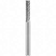 SGS Pro - 1/8" Cut Diam, 1/8" Shank Diam, Tungsten Carbide Double Cut Cylinder Burr - Benchmark Tooling