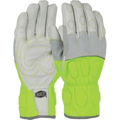 Welding Gloves: Size X-Large, Uncoated, Impact Application Green, Uncoated Coverage, Smooth Grip