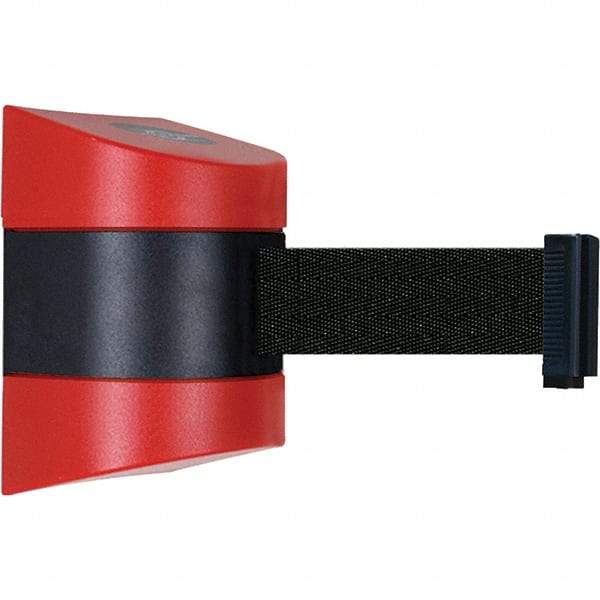 Tensator - 7-1/4" High x 4-3/4" Long x 4-3/4" Wide Magnetic Wall Mount Barrier - Red Powdercoat Finish, Black/Red, Use with Wall Mount - Benchmark Tooling