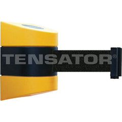 Tensator - 7-1/4" High x 4-3/4" Long x 4-3/4" Wide Magnetic Wall Mount Barrier - Yellow Powdercoat Finish, Black/Yellow, Use with Wall Mount - Benchmark Tooling