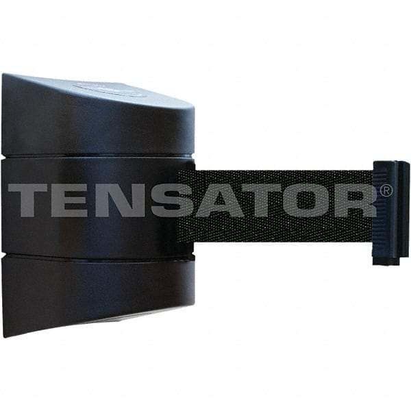 Tensator - 7-1/4" High x 4-3/4" Long x 4-3/4" Wide Magnetic Wall Mount Barrier - Black Powdercoat Finish, Black, Use with Wall Mount - Benchmark Tooling