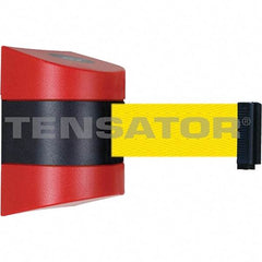 Tensator - 7-1/4" High x 4-3/4" Long x 4-3/4" Wide Magnetic Wall Mount Barrier - Red Powdercoat Finish, Black/Red, Use with Wall Mount - Benchmark Tooling