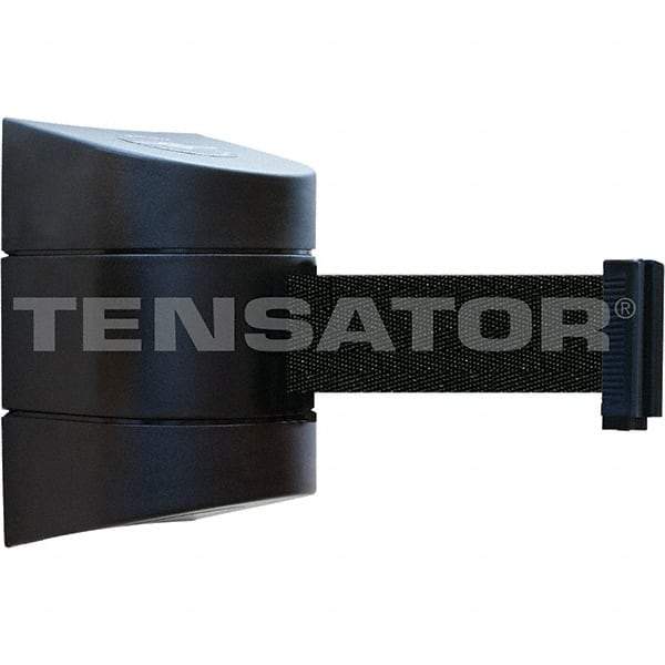 Tensator - 7-1/4" High x 4-3/4" Long x 4-3/4" Wide Magnetic Wall Mount Barrier - Black Powdercoat Finish, Black, Use with Wall Mount - Benchmark Tooling