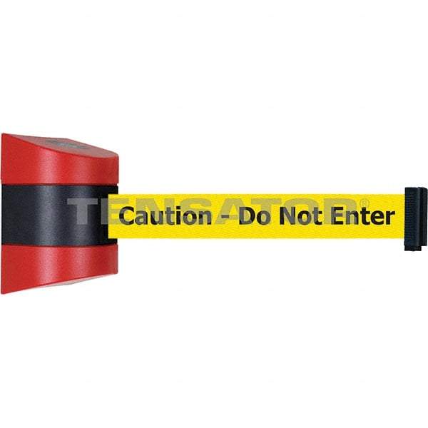 Tensator - 5-1/2" High x 3-1/4" Long x 3-1/4" Wide Magnetic Wall Mount Barrier - Metal, Red Powdercoat Finish, Red/Black, Use with Wall Mount - Benchmark Tooling