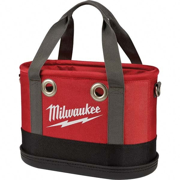 Milwaukee Tool - 24 Pocket, Ballistic Nylon, Black/Red Tool Bag - Benchmark Tooling