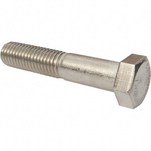 Value Collection - 1/2-13 3-1/4" Long Hex Head Cap Screw - Partially Threaded, 316 Stainless Steel, Uncoated - Benchmark Tooling