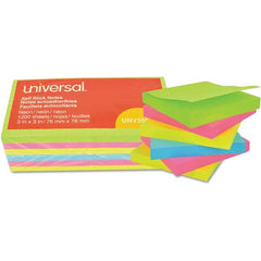 UNIVERSAL - Note Pads, Writing Pads & Notebooks Writing Pads & Notebook Type: Self-Stick Notes Size: 3 x 3 - Benchmark Tooling