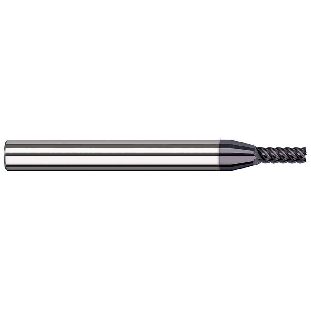 Square End Mill: 9/64'' Dia, 1/2'' LOC, 3/16'' Shank Dia, 2'' OAL, 5 Flutes, Solid Carbide Single End, AlTiN Finish, 44 ° Variable Helix, RH Cut, RH Flute