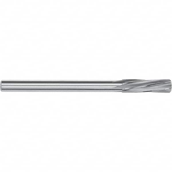 Chucking Reamer: 3/16″ Dia, 3.39″ OAL, 0.906″ Flute Length, Straight Shank, Solid Carbide 6 Flute, RH