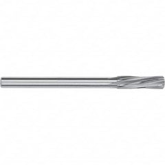 Chucking Reamer: 3/16″ Dia, 3.39″ OAL, 0.906″ Flute Length, Straight Shank, Solid Carbide 6 Flute, RH