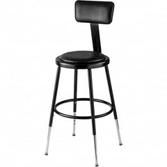 NPS - Swivel & Adjustable Stools Type: Adjustable Height Stool Base Type: Steel - Benchmark Tooling