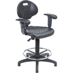 NPS - Swivel & Adjustable Stools Type: Adjustable Height Swivel Stool Base Type: Steel - Benchmark Tooling