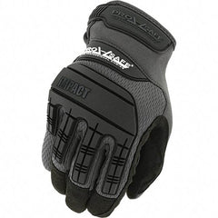 PRO-SAFE - Size M (9) Work Gloves - For General Purpose, Uncoated, Hook & Loop Cuff, Full Fingered, Black, Paired - Benchmark Tooling