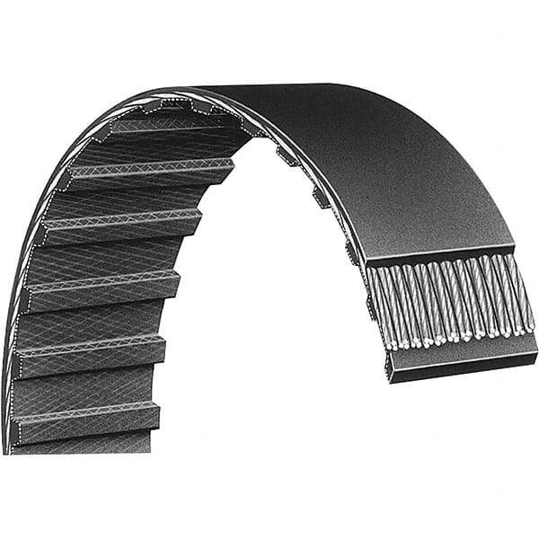 Bando - Section H, 3" Wide, 39" Outside Length, Timing Belt - Neoprene Rubber, Black, Series H, No. 390H300 - Benchmark Tooling