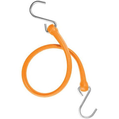 The Perfect Bungee - Heavy Duty Bungee Strap with Triangulated Galvanized S Hook - 24" OAL, Safety Orange - Benchmark Tooling