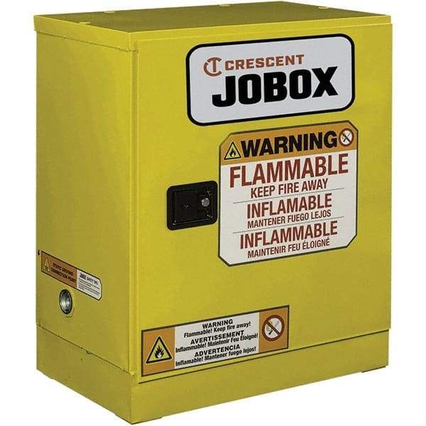 Jobox - Safety Cabinets   Hazardous Chemical Type: Flammable and Combustible Liquids    Color: Yellow - Benchmark Tooling