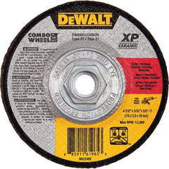 DeWALT - 4-1/2" 24 Grit Ceramic Cutoff Wheel - 3/32" Thick, 5/8-11 Arbor, 13,300 Max RPM, Use with Angle Grinders - Benchmark Tooling