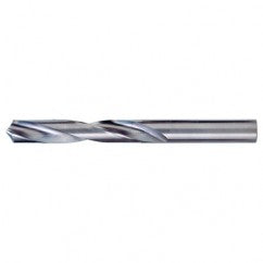 #41 Dia. × 0.096″ Shank × 1″ Flute Length × 2″ OAL, 118°, Bright, 2xD Flute, Round Solid Carbide Drill - Benchmark Tooling
