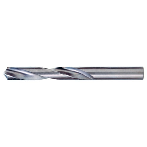 ‎3/16″ Dia. × 3/16″ Shank × 1-5/8″ Flute Length × 2-3/4″ OAL, 118°, Bright, 2xD Flute, Round Solid Carbide Drill - Exact Industrial Supply