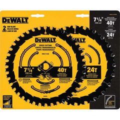 DeWALT - Wet & Dry-Cut Saw Blades Blade Diameter (Inch): 7-1/4 Blade Material: Carbide-Tipped - Benchmark Tooling