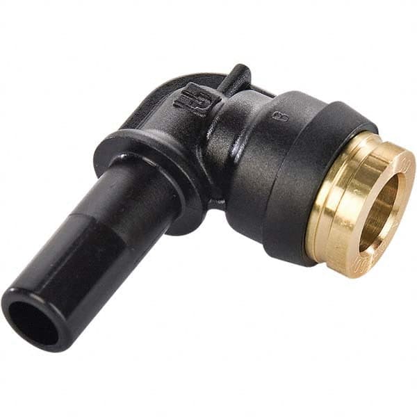 Push-To-Connect Plug-in Tube Fitting: Plug, 3/8 x 1/2″ OD Brass, Buna & Nylon, 250 psi