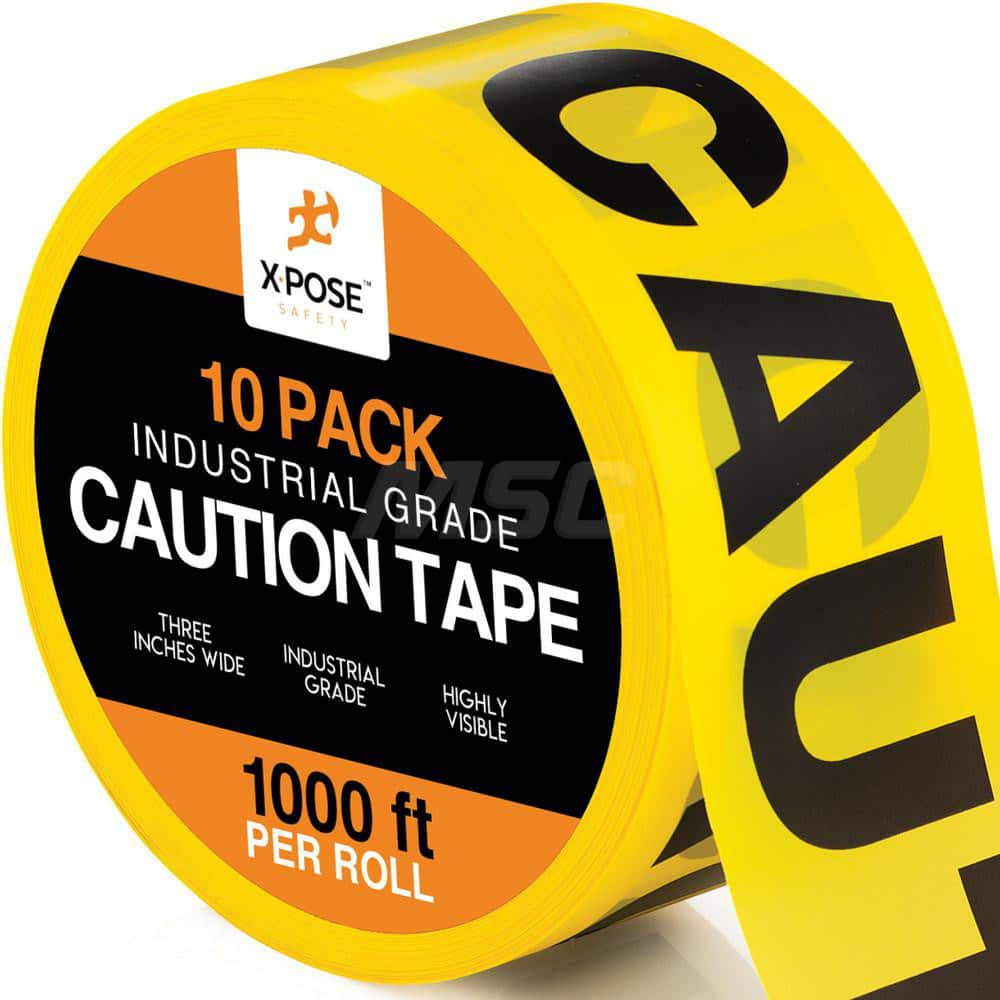 1,000' x 3″ x 2 mil Polyethylene Barricade Tape Legend: Caution