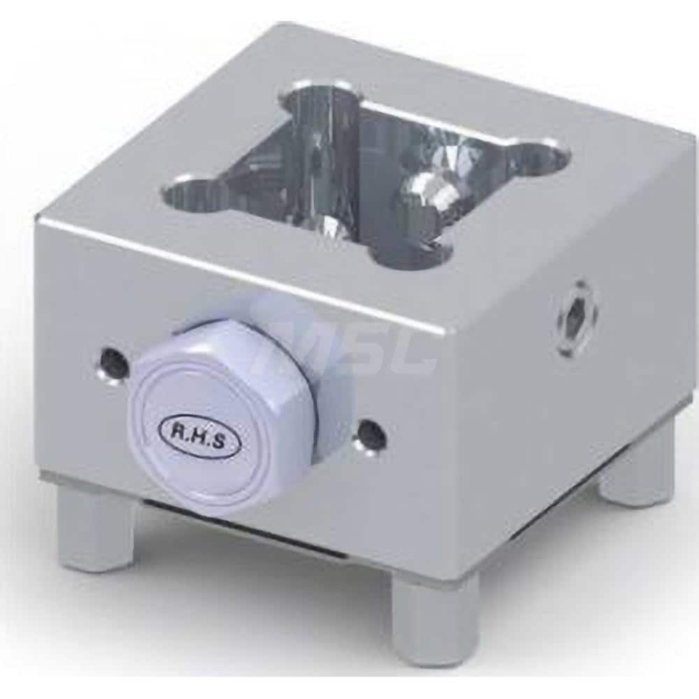 EDM Electrode Holders; System Compatibility: Erowa ITS; Holder Size: S25; Maximum Electrode Size (mm): 35; Electrode Shape Compatibility: Square/Round; Material: Aluminium; Flushing Duct: Yes; With Plate: Yes; Hardened: Yes; For Use With: Erowa/RHS ITS; S