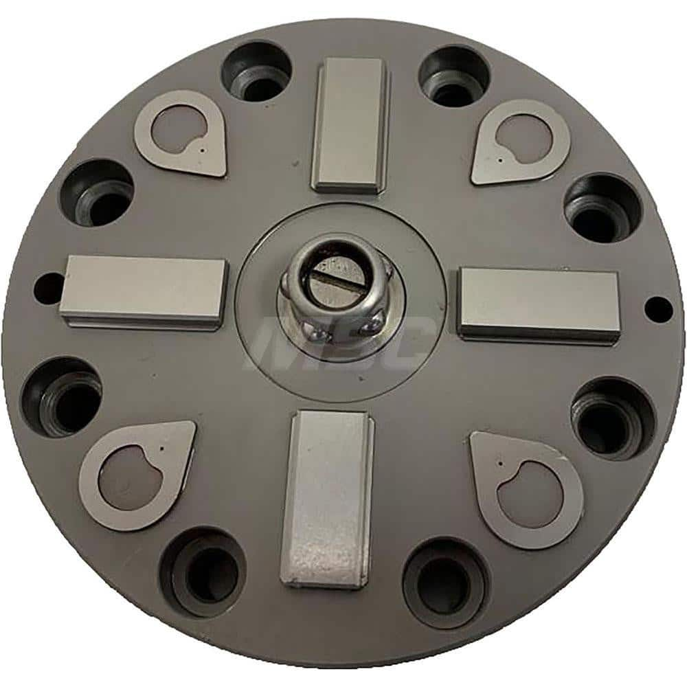 EDM Chucks; Chuck Size: 100mm x 100mm x 23mm; System Compatibility: Macro; System 3R; Actuation Type: Pneumatic; Material: Stainless Steel; CNC Base: Yes; EDM Base: Yes; Clamping Force (N): 6000.00; Series/List: RHS Macro