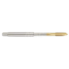 Spiral Point Tap: M6 X 1, Metric, 3 Flutes, 3 to 5, 6H, HSS-E, TiN Finish 4″ OAL, Right Hand, Series 4565