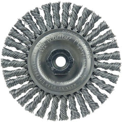 4″ Diameter - MI0 × 1.25 Arbor Hole - Stringer Bead Twist Steel Wire Straight Wheel - Benchmark Tooling