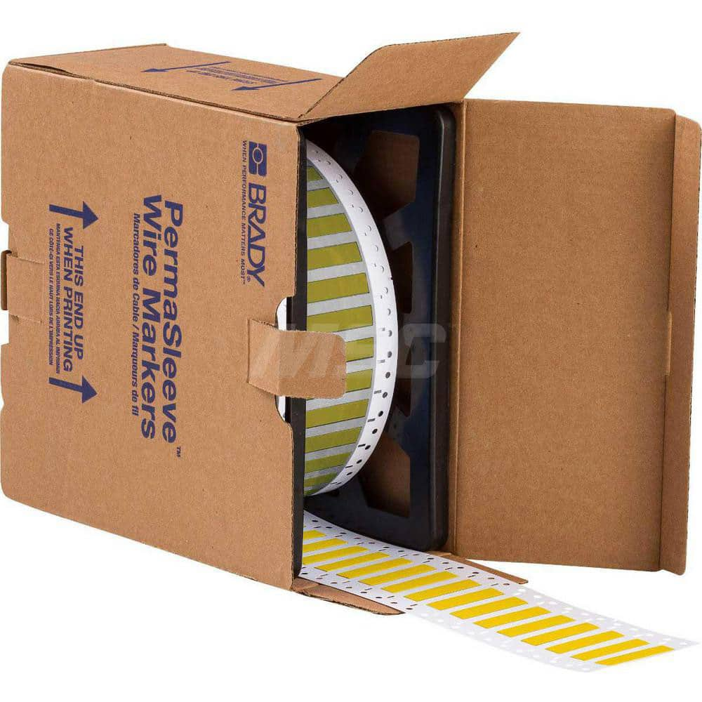 Wire Marker Tag Tape & Dispensers; Wire Marker Tape/Dispenser Type: Cable Wrap Sheet Labels; Tape Style: Printable; Tape Material: Polyolefin; Background Color: Yellow; Maximum Operating Temperature (F): 275; Minimum Operating Temperature (F): -67