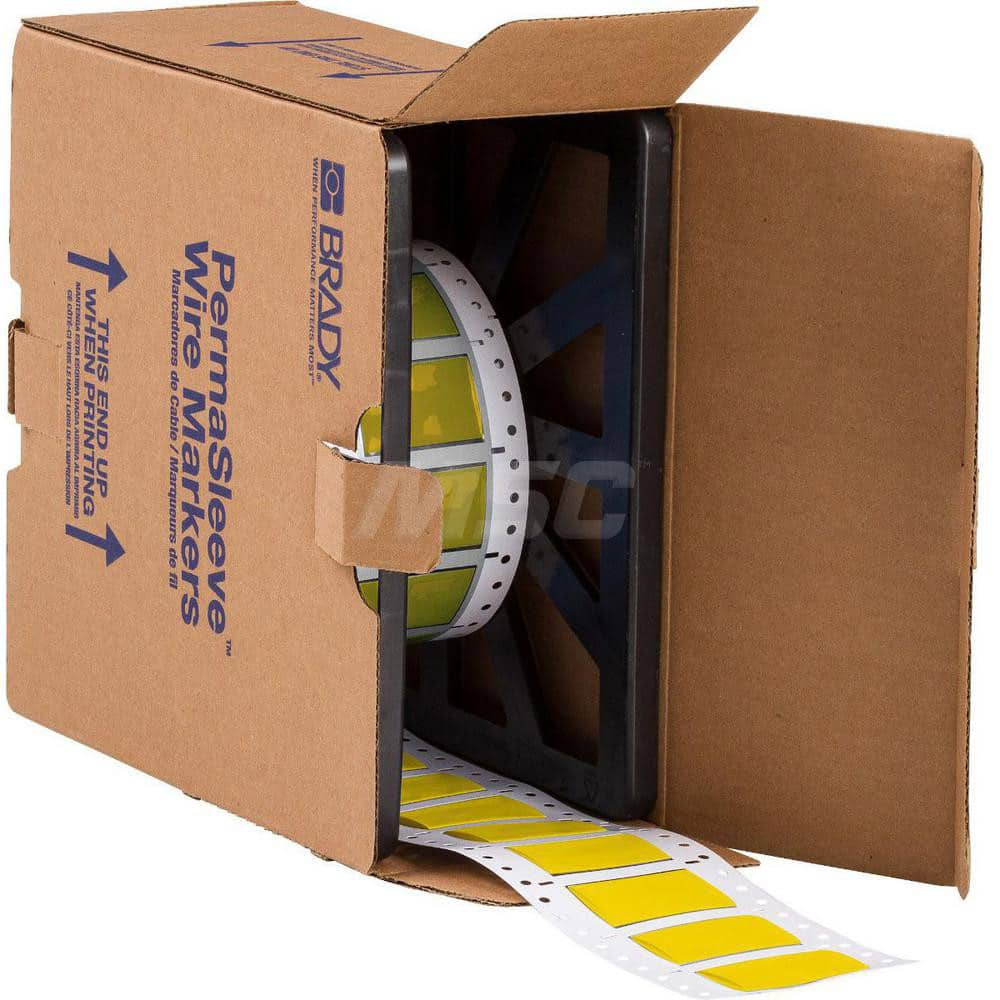 Wire Marker Tag Tape & Dispensers; Wire Marker Tape/Dispenser Type: Cable Wrap Sheet Labels; Tape Style: Printable; Tape Material: Polyolefin; Background Color: Yellow; Maximum Operating Temperature (F): 275; Minimum Operating Temperature (F): -67