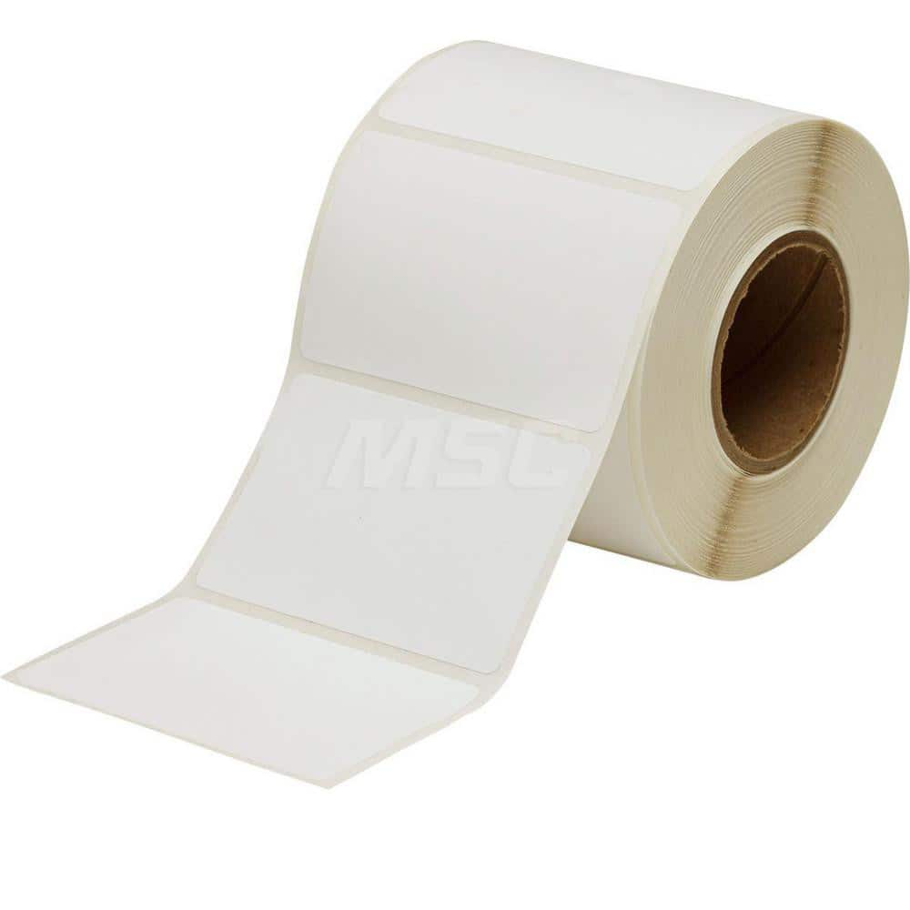 Die-Cut Label for Printer: 3″, Paper, White Use with BradyJet J2000 Color Label Printer