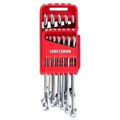 Wrench Set: 12 Pc, Metric Polished Chrome Finish