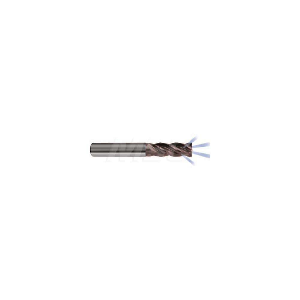 Corner Radius End Mill: 4 Flutes, Solid Carbide 36, 37 & 38 ° Helix, nano-Si Coated, Corner Chamfer End, Centercutting, Series 6801