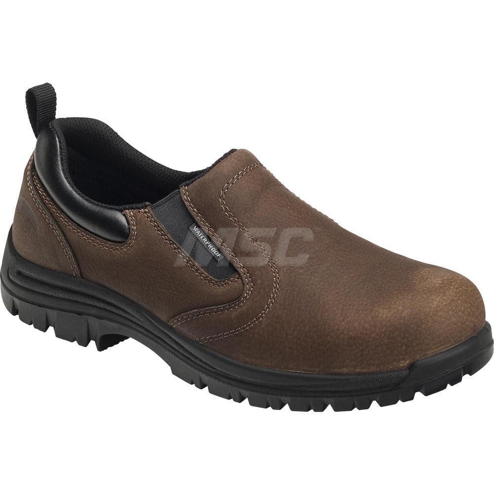 Work Boot: Size 8, 3″ High, Leather, Composite Toe Medium Width, Non-Slip Sole