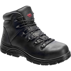 Work Boot: Size 10, 6″ High, Leather, Composite Toe Wide Width, Non-Slip Sole