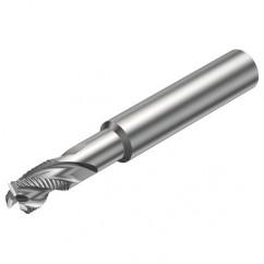 R216.33-16040-AJ20U H10F 16mm 3 FL Solid Carbide End Mill - Corner chamfer w/Cylindrical Shank - Benchmark Tooling